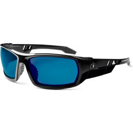 Ergodyne 50092 Ergodyne® Skullerz® Odin Safety Glasses, Blue Mirror Lens, Black Frame image.
