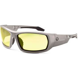 Ergodyne 50150 Ergodyne® Skullerz® Odin Safety Glasses, Yellow Lens, Matte Gray Frame image.