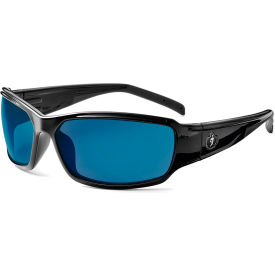 Ergodyne® Skullerz® Thor Safety Glasses Blue Mirror Lens Black Frame