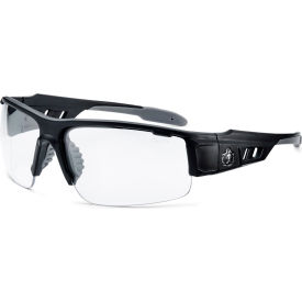 Ergodyne 52005 Ergodyne® Skullerz® DAGR-AFAS Half Frame Safety Glasses, Clear Lens, Matte Black Frame image.