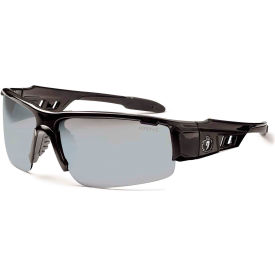 Ergodyne 52042 Ergodyne® Skullerz® Dagr Safety Glasses, Silver Mirror Lens, Black Frame image.