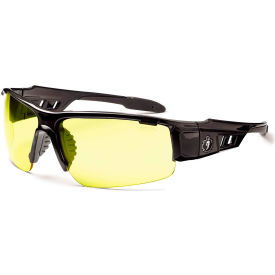 Ergodyne 52050 Ergodyne® Skullerz® Dagr Safety Glasses, Yellow Lens, Black Frame image.