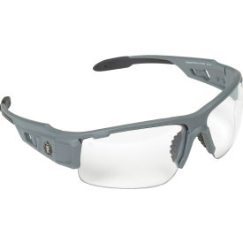 Ergodyne 52100*****##* Ergodyne® Skullerz® Dagr Safety Glasses, Clear Lens, Matte Gray Frame image.