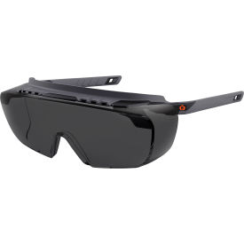 Ergodyne 55105 Ergodyne® Skullerz® OSMIN Half Frame Safety Glasses, Smoke Lens, Matte Black Frame image.