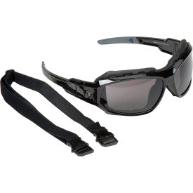 Ergodyne® Skullerz® Loki Safety Glasses/Goggles W/Fog-Off Smoke AF Lens Black Frame