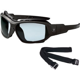 Ergodyne 56085 Ergodyne® Skullerz LOKI-AFAS Safety Spoggles w/ Strap, Indoor/Outdoor Lens, Matte Black Frame image.