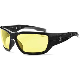 Ergodyne 57050 Ergodyne® BALDR#174; Safety Glasses, Yellow Lens, Black Frame image.