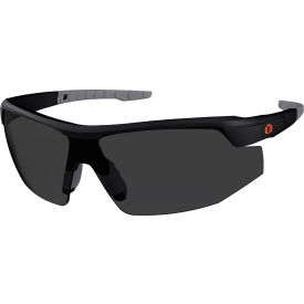 Ergodyne 59035 Ergodyne® Skullerz® SKOLL-AFAS Half Frame Safety Glasses, Smoke Lens, Matte Black Frame image.