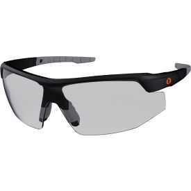 Ergodyne 59085 Ergodyne® Skullerz SKOLL-AFAS Half Frame Safety Glasses, Indoor/Outdoor Lens, Matte Black Frame image.
