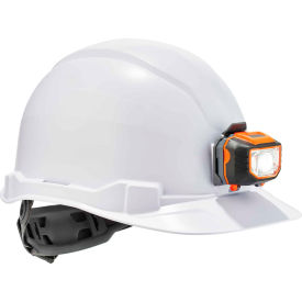 Ergodyne 60142 Ergodyne Skullerz® 8970LED Hard Hat Cap Style, Ratchet Suspension, LED Light, Class E, White image.
