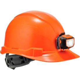 Ergodyne 60143 Ergodyne Skullerz® 8970LED Hard Hat Cap Style, Ratchet Suspension, LED Light, Class E, Orange image.