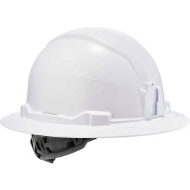 Ergodyne Skullerz® 8971 Hard Hat Full Brim Ratchet Suspension Class E White