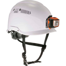 Ergodyne 60205 Ergodyne® Skullerz® 8975 Safety Helmet with LED Light, Class C, White image.