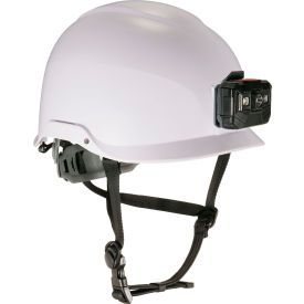 Ergodyne 60261 Ergodyne® Skullerz® 8976LED Safety Helmet w/ LED Light, Type II, Class E, One Size, White image.