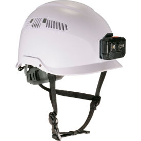 Ergodyne 60265 Ergodyne® Skullerz® 8977LED Safety Helmet w/ LED Light, Type II, Class C, One Size, White image.