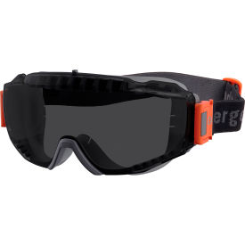 Ergodyne 60301 Ergodyne® MODI-FAM OTG Safety Goggles w/ Elastic Strap, Vented Frame, Smoke Lens, Gray Frame image.