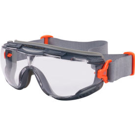 Ergodyne 60310 Ergodyne® ARKYN-NEO Clear Lens Safety Goggles w/ Neoprene Strap, Anti-Scratch & Anti-Fog, Gray image.