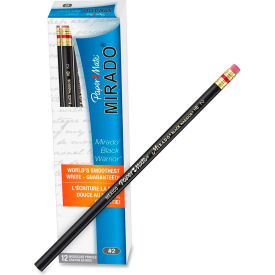 Paper Mate 2254 Paper Mate® Mirado Classic #2 Pencil With Eraser, Black, Dozen image.