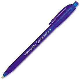 Paper Mate 6310187 Paper Mate® ComfortMate Ballpoint Retractable Pen, Medium, Blue Ink, Dozen image.