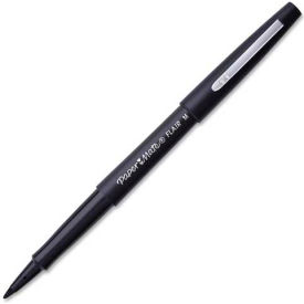 Sanford 8430152 Paper Mate® Porous Point Flair Pen, Black Barrel/Ink image.