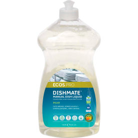 Earth Friendly Products PL9720/6 ECOS™ Pro Dishmate™ Manual Dishwashing Liquid, Pear, 25 oz. Bottle, 6/Pack - PL9720/6 image.