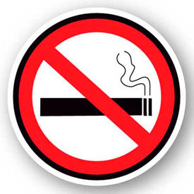Ergomat Llc DS-SIGN 12-0199 Durastripe 12" Round Sign - No Smoking - No Text image.