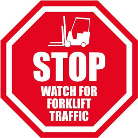 Ergomat Llc DS-SIGN 12-0025 Durastripe 12" Octagone Sign - Stop Watch For Forklifts image.