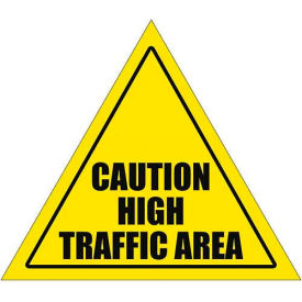 Ergomat Llc DS-SIGN 12-0109 Durastripe 12" Triangular Sign - Caution High Traffic Area image.