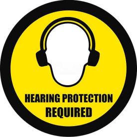 Ergomat Llc DS-SIGN 12-0127 Durastripe 12" Round Sign - Hearing Protection Required image.
