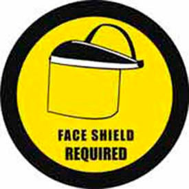 Ergomat Llc DS-SIGN 12-0151 Durastripe 12" Round Sign - Face Shield Protection Required image.