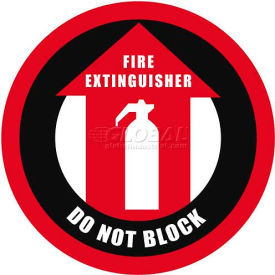 Ergomat Llc DS-SIGN 12-0229 Durastripe 12" Round Sign - Fire Extinguisher Do Not Block image.