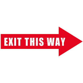 Ergomat Llc DS-SIGN 12X4-0444 Durastripe 12X4 Arrow Sign - Exit This Way image.