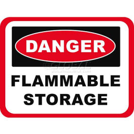 Ergomat Llc DS-SIGN 12X9-0356 Durastripe 12"X9" Rectangle - Danger Flammable Storage image.