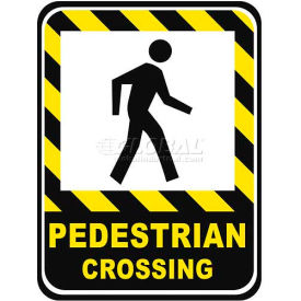 Ergomat Llc DS-SIGN 12X9-0386 Durastripe 12"X9" Rectangle - Pedestrian Crossing image.