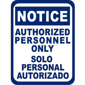 Ergomat Llc DS-SIGN 12X9-0411 Durastripe 12"X9" Rectangle - Notice Authorized Personnel Only image.