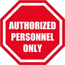 Ergomat Llc DS-SIGN 16-0038 Durastripe 16" Octagone Sign - Authorized Personnel Only image.
