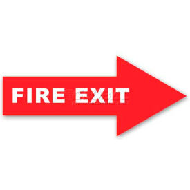 Ergomat Llc DS-SIGN 24X8-0451 Durastripe 24X8 Arrow Sign - Fire Exit image.