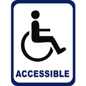 Ergomat Llc DS-SIGN 24X18-0417 Durastripe 24"X18" Rectangle - Wheelchair Accessible image.