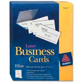 Avery® Business Card 2"" x 3-1/2"" White 2500 Cards/Pack