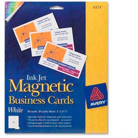 Avery Consumer Products 8374 Avery® Business Card, 2" x 3-1/2", Matte, White, 30 Cards/Pack image.
