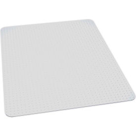 ES Robbins® Chair Mat for Carpet - Medium Pile - 48" x 72" Rectangle - Clear - Beveled Edge