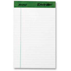 Esselte® Envirotec Jr. Legal Pads 5"" x 8"" 15 lb White 50 Sheets/Pad 12 Pads/Pack