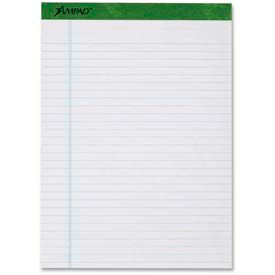 Esselte® Recycled Legal Pad 8-1/2"" x 11-3/4"" Wide Ruled White 50 Sheet/Pad 12 Pads/Pack