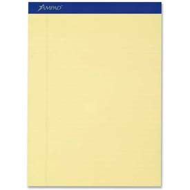 Esselte Pendaflex Corp. 20270 Esselte® Evidence Pad, 8-1/2" x 11-3/4", Wide Ruled, Canary, 50 Sheet/Pad, 12 Pads/Pack image.