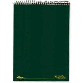 Esselte® Gold Fibre Notebook 8-1/2"" x 11-3/4"" Wide Ruled Green Cover 70 Sheets/Pad