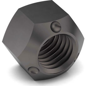 Earnest 366569 1 3/4-12 All-Metal Hex Lock Nut - Grade C - Carbon Steel - Clear & Wax - Collar Style - Fine image.