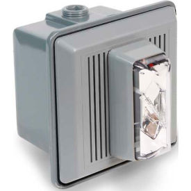 Edwards Signaling 868STRC-AQ Edwards Signaling 868STRC-AQ Surface Mount Horn Strobe For Outdoor Use 24V AC/DC Clear image.