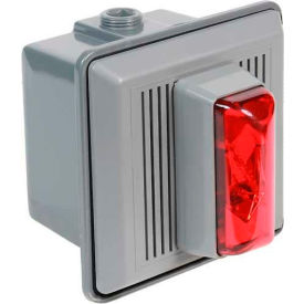 Edwards Signaling 868STRR-N5 Surface Mount Horn Strobe For Outdoor Use 120V AC Red