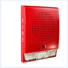 Edwards Signaling, G4SVRF, Wall Speaker, Strobe 70 V, Red, Marked Fire