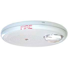 Edwards Signaling, GCHFWF-S7VMC, Wall Speaker Strobe, 70 V, White, Ceiling Mount, Marked Fire